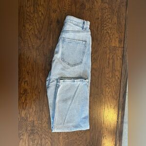 Garage Denim Straight Leg Jeans - Light Blue